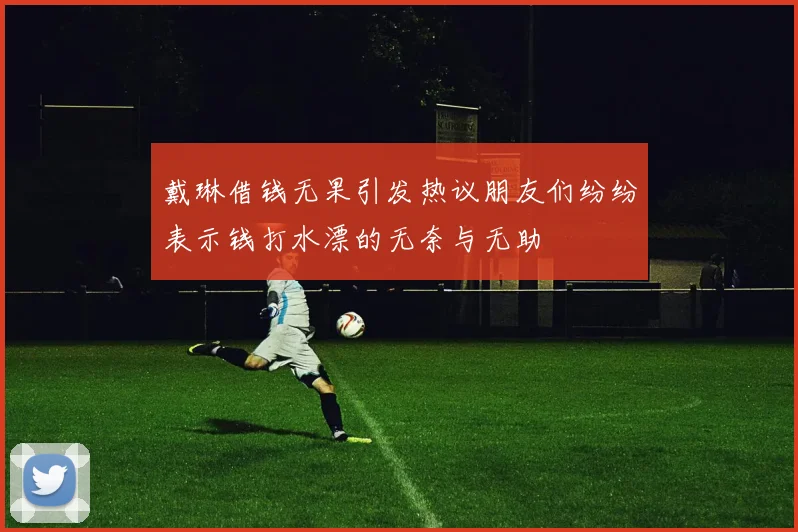 戴琳借钱无果引发热议朋友们纷纷表示钱打水漂的无奈与无助